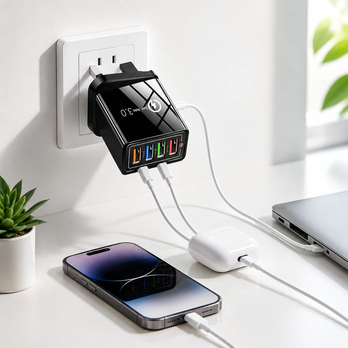 🔥 Limited-Time 50% OFF | The Charger Big Tech Hates | 4-Port Quick Charge 3.0 + Al Performance Boost