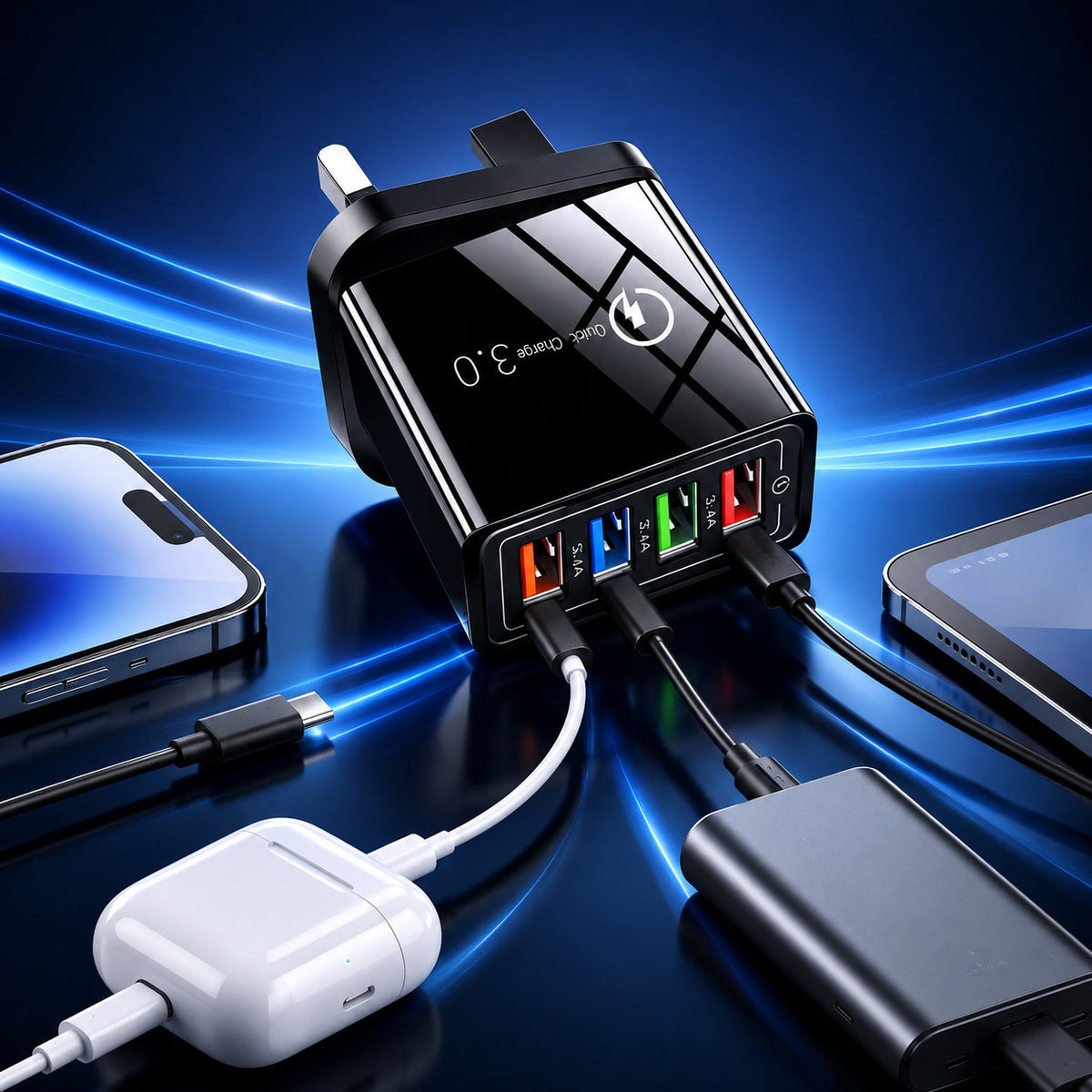 🔥 Limited-Time 50% OFF | The Charger Big Tech Hates | 4-Port Quick Charge 3.0 + Al Performance Boost