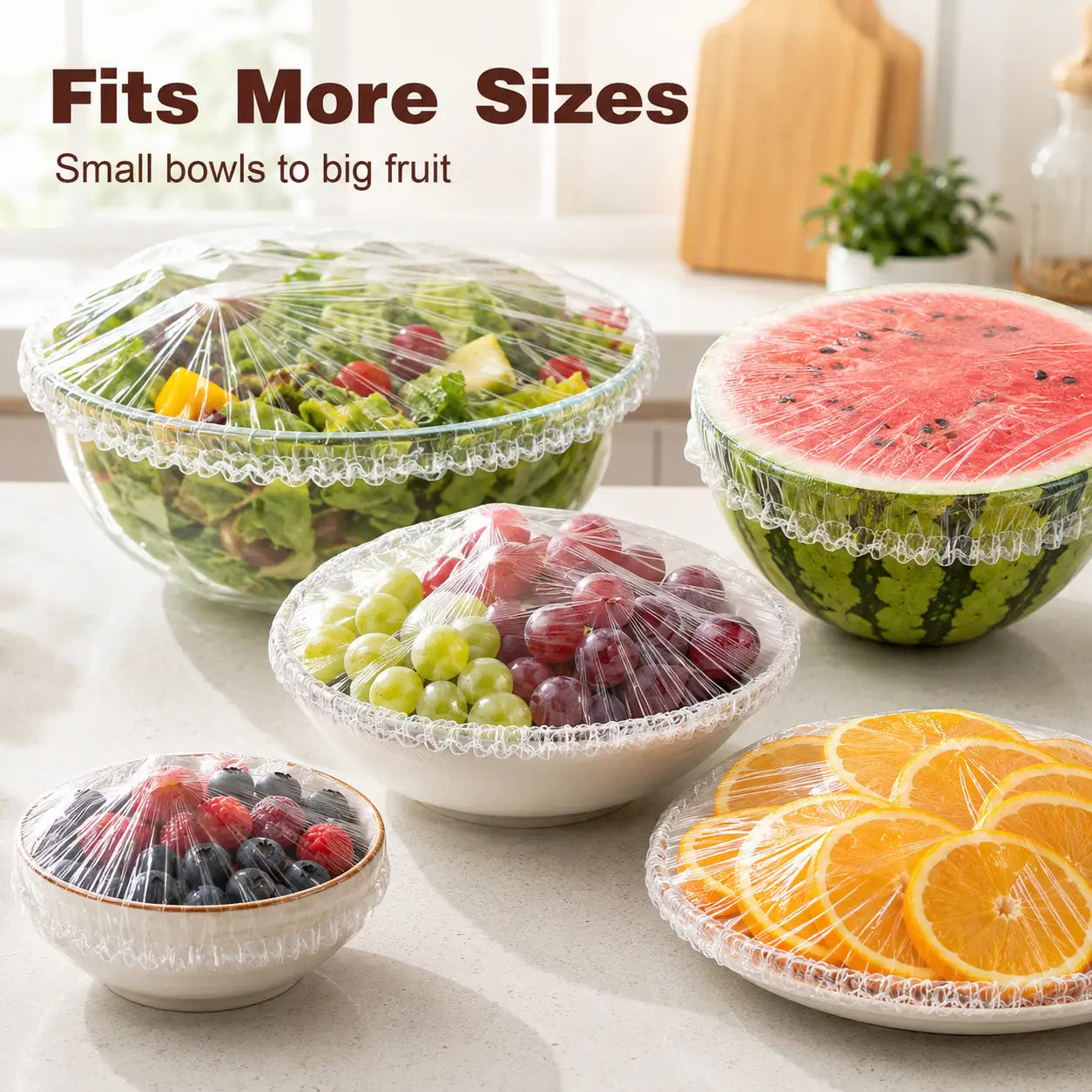 These Stretch Food Covers Fit Bowls & Plates of Different Sizes