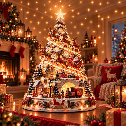 🎄Christmas Village Projection Centerpiece – 4 Themed Villages