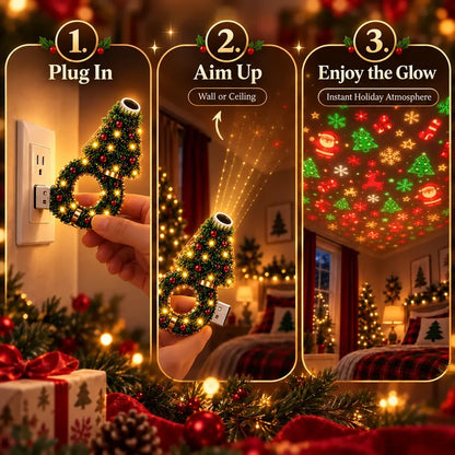 🎁USB Christmas Projection Lamp with 6 Festive Scenes