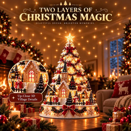 🎄Christmas Village Projection Centerpiece – 4 Themed Villages