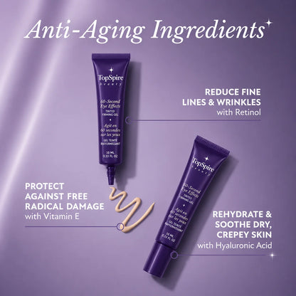 TopSpire 60 Second Effects Tinted Firming Gel - Under Eye Cream For Puffiness And Bags Under Eyes