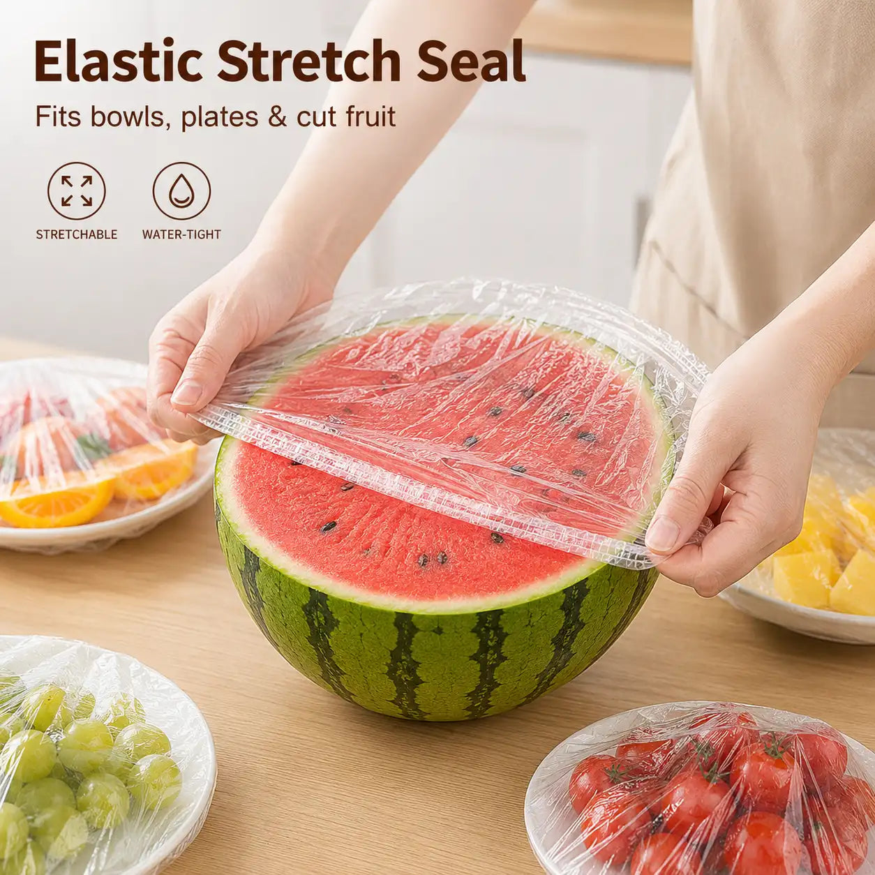 These Stretch Food Covers Fit Bowls & Plates of Different Sizes
