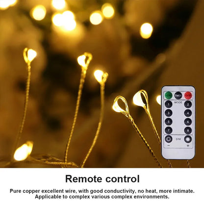 🎁 LED Copper Wire Firecracker String Lights – Warm Festive Fairy Lights ✨