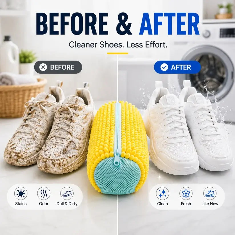 👟 No-Scrub Shoe Washing Bag – Clean & Protect Your Sneakers In The Washing Machine