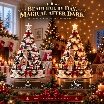 🎄Christmas Village Projection Centerpiece – 4 Themed Villages