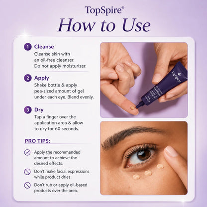 TopSpire 60 Second Effects Tinted Firming Gel - Under Eye Cream For Puffiness And Bags Under Eyes
