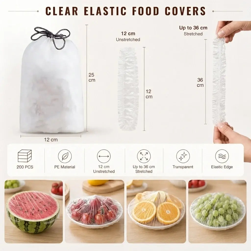 These Stretch Food Covers Fit Bowls & Plates of Different Sizes