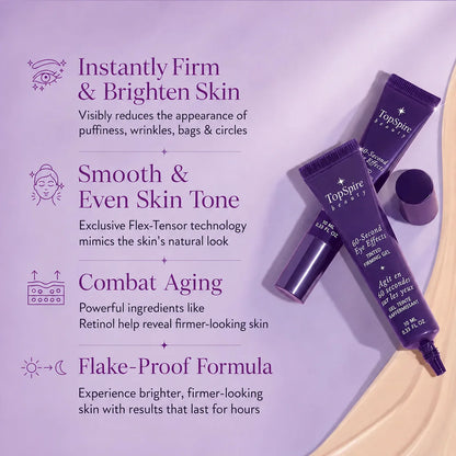 TopSpire 60 Second Effects Tinted Firming Gel - Under Eye Cream For Puffiness And Bags Under Eyes