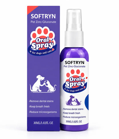 SOFTRYN™ Advanced Pet Oral Spray | Fresher Breath, Plaque Biofilm & Gum Care — No Brushing