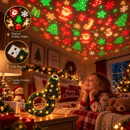 🎁USB Christmas Projection Lamp with 6 Festive Scenes