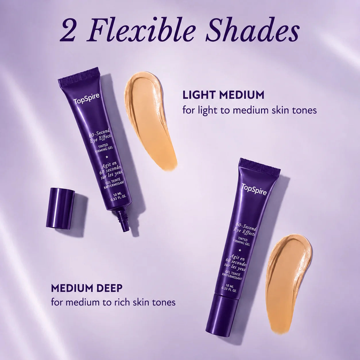 TopSpire 60 Second Effects Tinted Firming Gel - Under Eye Cream For Puffiness And Bags Under Eyes