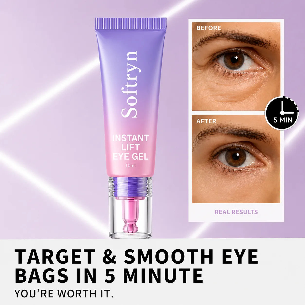 Softryn Eye Bag Instant Eraser, Tightens, Firms, & Blurs Wrinkles