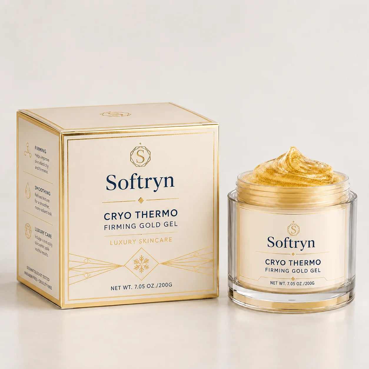 Softryn™ Cryo ThermoFirming Gold Gel — Look Smoother, Firmer & More Confident in Your Body — in Just 15 Days