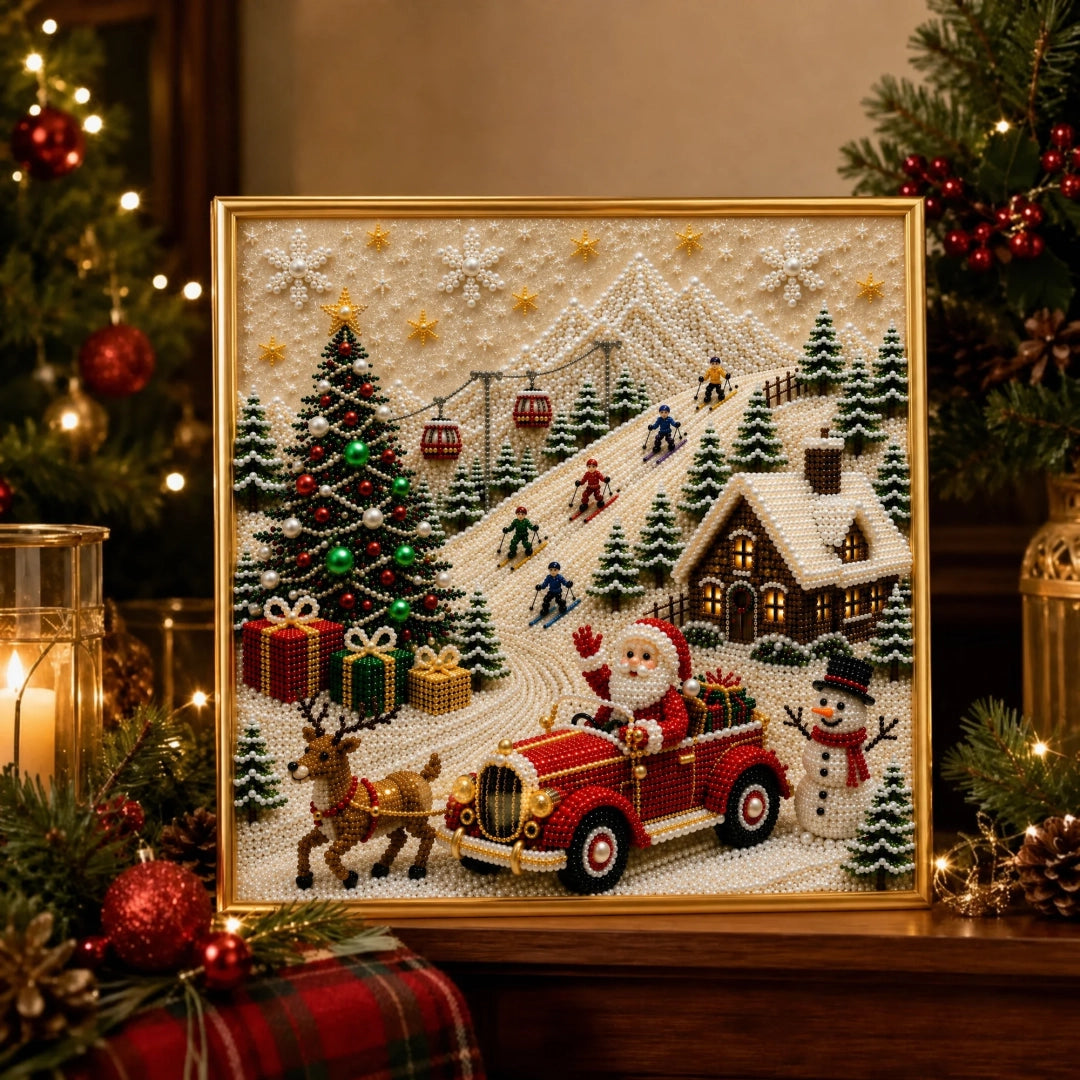 🧘Relaxing & Beginner-Friendly - 🎨💎DIY Christmas Pearl Diamond Painting Art Kit