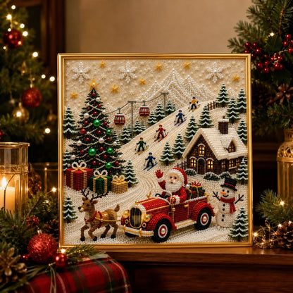 🧘Relaxing & Beginner-Friendly - 🎨💎DIY Christmas Pearl Diamond Painting Art Kit