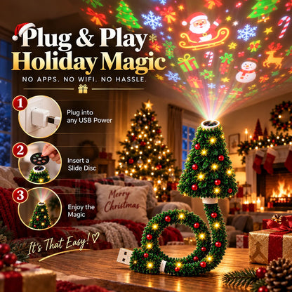 🎁USB Christmas Projection Lamp with 6 Festive Scenes